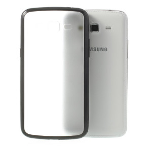 Луксозен твърд предпазен гръб за Samsung Galaxy Grand 2 G7100 / Grand 2 G7105 / Grand 2 Duos G7102 с черен силиконов кант